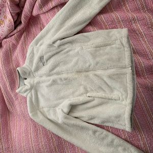 North Face white zip up